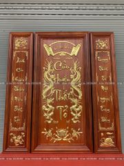 Tranh Thờ Cửu Huyền Thất Tổ Gỗ Hương Đỏ Kích Thước 127*115 Cm