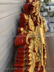 Cuốn Thư Câu Đối Gỗ Sơn Son Thếp Vàng Kích Thước Cuốn Thư 175*81*4 - Câu Đối 175*28*4