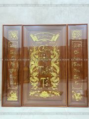 Tranh Thờ Cửu Huyền Thất Tổ Gỗ Hương Đỏ Khung Kính Kích Thước 132*127 Cm
