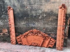 Cuốn Thư Câu Đối Gỗ Hương Đỏ Đức Lưu Quang Chữ Việt Kích Thước Cuốn Thư 197*87*4 - Câu Đối 197*28*4