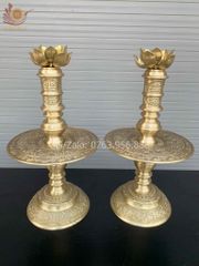 Bộ Ngũ Sự Bằng Đồng Vàng Cao 60 Hoa Sòi  Vàng Mộc