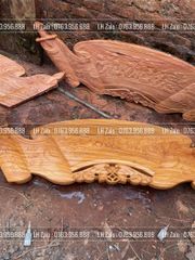 Cuốn Thư Câu Đối Đức Lưu Quang Dát Vàng Kích Thước Cuốn Thư 175*50*4 - Câu Đối 175*28*4 Gỗ Hương Đá