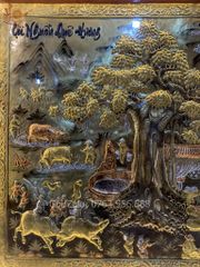 Tranh Cội Nguồn Quê Hương Kích Thước 255 x 155- Đồng Vàng, Dát Vàng - Khung Gỗ Sồi Nga