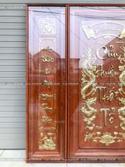 Tranh Thờ Cửu Huyền Thất Tổ Gỗ Hương Đỏ Khung Kính Kích Thước 115*111 Cm