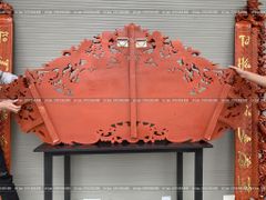 Cuốn Thư Câu Đối Gỗ Hương Đỏ Đức Lưu Quang Chữ Việt Kích Thước Cuốn Thư 197*87*4 - Câu Đối 197*28*4