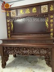 Bàn Thờ Đứng - Án Gian Đục Sen Kích Thước N197*S89*C117 Gỗ Hương Đỏ