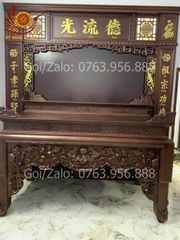 Bàn Thờ Đứng - Án Gian Đục Sen Kích Thước N197*S89*C117 Gỗ Hương Đỏ