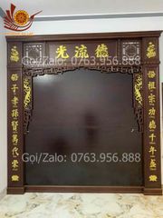 Bàn Thờ Đứng - Án Gian Đục Sen Kích Thước N197*S89*C117 Gỗ Hương Đỏ