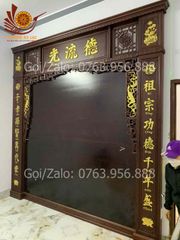 Bàn Thờ Đứng - Án Gian Đục Sen Kích Thước N197*S89*C117 Gỗ Hương Đỏ