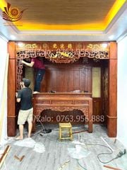 Bàn Thờ Đứng - Án Gian Đục Truyện Kích Thước N197*S89*C117 Gỗ Gõ Đỏ