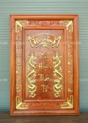Tranh Thờ Cửu Huyền Thất Tổ Gỗ Hương Đá Kích Thước 68*98 chữ việt
