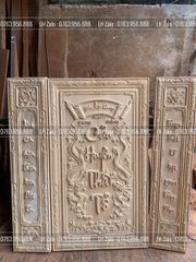 Tranh Thờ Cửu Huyền Thất Tổ Gỗ Gõ Đỏ Nguyên Khối 100% Kích Thước 108*108 Cm