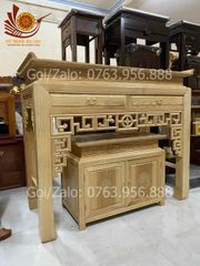 Bàn Thờ Đứng - Án Gian Đục Truyện Kích Thước  N175*81*117 Gỗ Sồi Nga