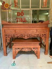 Bàn Thờ Đứng - Án Gian Đục Truyện Kích Thước N175*S89*C117 Gỗ Gõ Đỏ