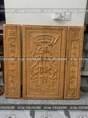 Tranh Thờ Cửu Huyền Thất Tổ Gỗ Gõ Đỏ Nguyên Khối 100% Kích Thước 108*108 Cm