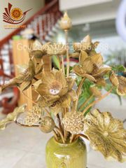 Phụ Kiện Đồ Gỗ - Bình Sen Gỗ Mun Đuôi Công