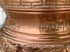 Bộ Tam Sự Nến Bằng Đồng Đỏ Mộc Nguyên Khối Song Long Chầu Nguyệt Cao 60 Cm