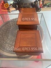 Phụ Kiện Đồ Gỗ - Tam Cấp Bát Hương Gỗ Hương Đá/Gõ Đỏ