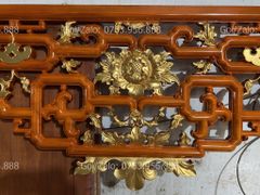 Cửa Võng Gỗ Đục Truyện Gỗ Hương Đỏ - Mẫu 1