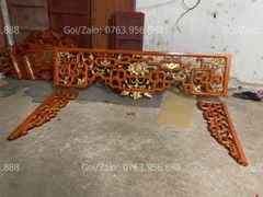 Cửa Võng Gỗ Đục Truyện Gỗ Hương Đỏ - Mẫu 1