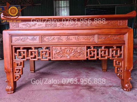 Bàn Thờ Đứng - Án Gian Đục Truyện Kích Thước N197*S89*C117 Gỗ Dổi