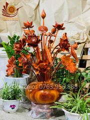 Phụ Kiện Đồ Gỗ - Bình Sen Hương Đỏ