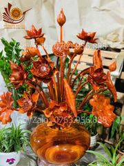 Phụ Kiện Đồ Gỗ - Bình Sen Hương Đỏ
