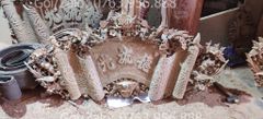 Cuốn Thư Câu Đối Gỗ Gụ Song Long Kích Thước Cuốn Thư 140*61*4 - Câu Đối 155*28*4 Mẫu chữ Đức Lưu Quang