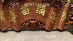 Cuốn Thư Câu Đối Gỗ Gụ Song Long Kích Thước Cuốn Thư 140*61*4 - Câu Đối 155*28*4