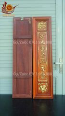 Tranh Thờ Cửu Huyền Thất Tổ Gỗ Hương Đỏ Kích Thước 108*108 - chữ nho