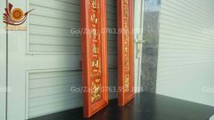 Tranh Thờ Cửu Huyền Thất Tổ Gỗ Hương Đỏ Kích Thước 108*108 - chữ nho
