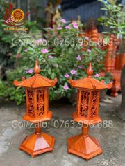 Phụ Kiện Đồ Gỗ - Đèn Thờ Cao 48cm Hương Đá