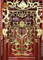 Phụ Kiện Đồ Gỗ - Khám Thờ N52S39C82 - Gỗ mít/dổi sơn sơn thếp vàng