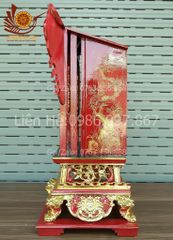 Phụ Kiện Đồ Gỗ - Khám Thờ N52S39C82 - Gỗ mít/dổi sơn sơn thếp vàng