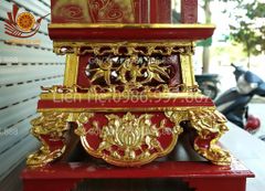 Phụ Kiện Đồ Gỗ - Khám Thờ N52S39C82 - Gỗ mít/dổi sơn sơn thếp vàng