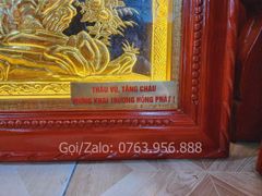Tranh Thuận Buồm Xuôi Gió Kích Thước 170 x90  Đồng Vàng Nền Đen Dát  - Khung Sồi Đục Trơn