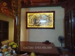 Tranh Cội Nguồn Quê Hương Kích Thước 255 x 155- Đồng Vàng, Dát Vàng - Khung Gỗ Sồi Nga