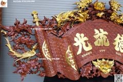 Cuốn Thư Câu Đối Gỗ Gụ Song Long Mẫu Mới Dát Vàng Theo Yêu Cầu Kích Thước Cuốn Thư 197*87*4 - Câu Đối 197*28*4