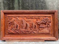 Tranh Gỗ Thuận Buồm Xuôi Gió- Kích Thước155-79-5- Gỗ Hương Đá
