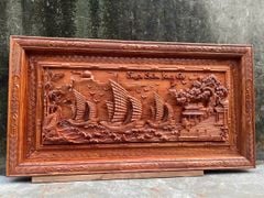 Tranh Gỗ Thuận Buồm Xuôi Gió- Kích Thước155-79-5- Gỗ Hương Đá