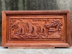 Tranh Gỗ Thuận Buồm Xuôi Gió- Kích Thước155-79-5- Gỗ Hương Đá