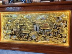Tranh Cội Nguồn Quê Hương  Kích Thước 243 X133- Đồng Vàng, Dát Vàng - Khung Gỗ Sồi Nga