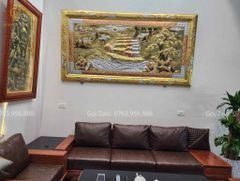 Tranh Thuận Buồm Xuôi Gió Kích Thước 230 x120  Đồng Vàng Dát Vàng - Khung Đồng