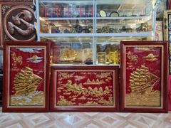 Tranh Thuận Buồm Xuôi Gió Kích Thước 70x110 Đồng Vàng - Khung Sồi