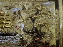 Tranh Thuận Buồm Xuôi Gió Kích Thước 230 x120  Đồng Vàng Dát Vàng - Khung Đồng