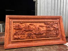 Tranh Gỗ Thuận Buồm Xuôi Gió- Kích Thước155-79-5- Gỗ Hương Đá