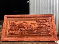 Tranh Gỗ Thuận Buồm Xuôi Gió- Kích Thước155-79-5- Gỗ Hương Đá