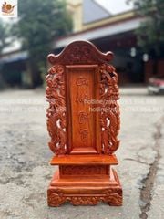 Phụ Kiện Đồ Gỗ- -Bài Vị Cửu Huyền Thất Tổ Hàng Kỹ Đục Chạm Tinh Xảo - Gỗ Hương Đá