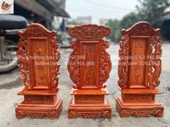 Phụ Kiện Đồ Gỗ- -Bài Vị Cửu Huyền Thất Tổ Hàng Kỹ Đục Chạm Tinh Xảo - Gỗ Hương Đá