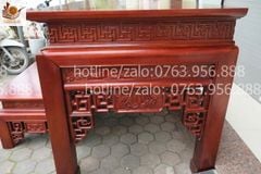 bàn thờ đứng- án gian  nhị cấp gỗ gụ lào -Đục Chiện Hoa Sen Kích Thước N197*S107*C117